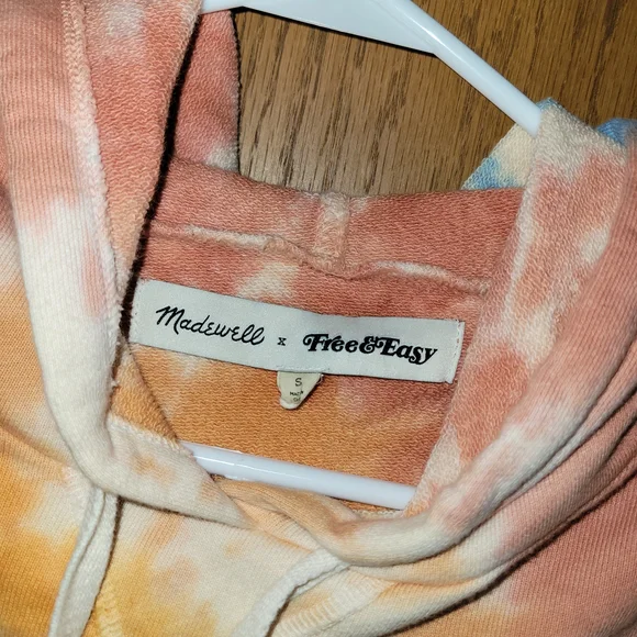 Madewell Tie-Dye Hoodie in Orange and White - Picture 5 of 6
